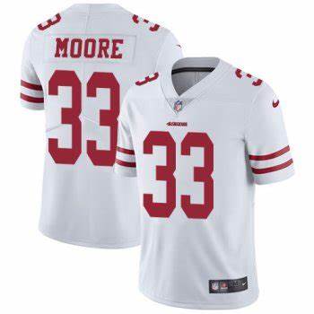 Men San Francisco 49ers #33 Tarvarius Moore White Vapor Untouchable Limited Stitched Jersey