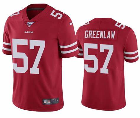 Mens San Francisco 49ers #57 Dre Greenlaw Red jersey