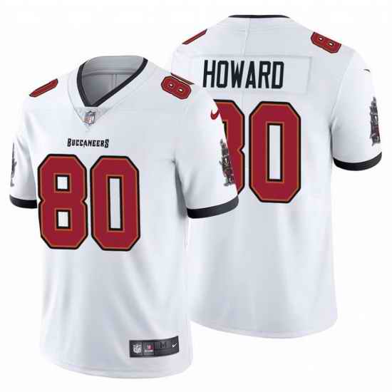 Men Nike Tampa Bay Buccaneers #80 O J Howard White Vapor Limited Football Jersey