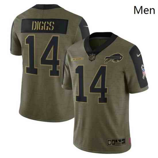 Men's Buffalo Bills Stefon Diggs Nike Olive 2021 Salute To Service Limited Player Jersey