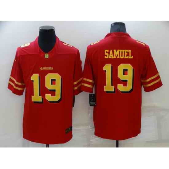 Men San Francisco 49ers #19 Deebo Samuel Red Gold Vapor Untouchable Limited Stitched Jersey