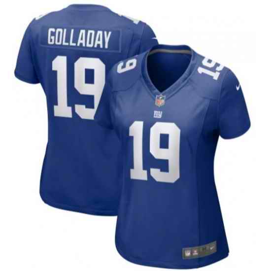Women Nike New York Giants #19 Kenny Golladay Blue Stitched NFL Vapor Untouchable Limited Jersey