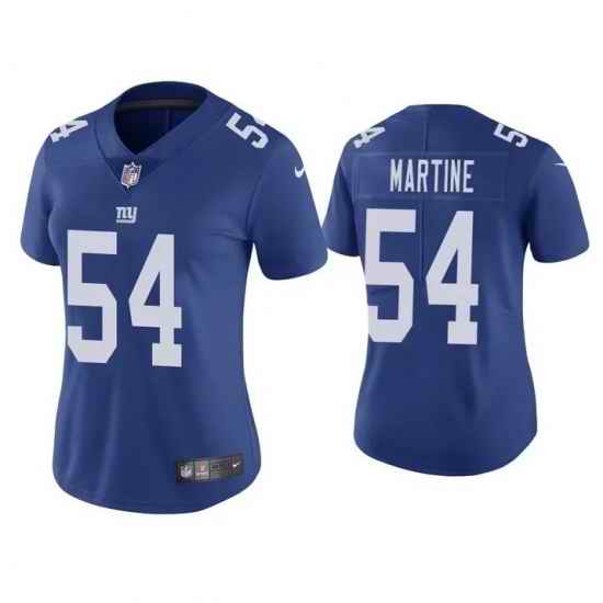 Women Nike New York Giants #54 Blake Martinez Blue Stitched Jersey