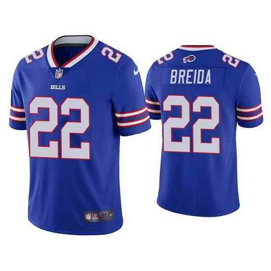 Men Buffalo Bills #22 Matt Breida Blue Vapor Untouchable Limited Stitched Jersey