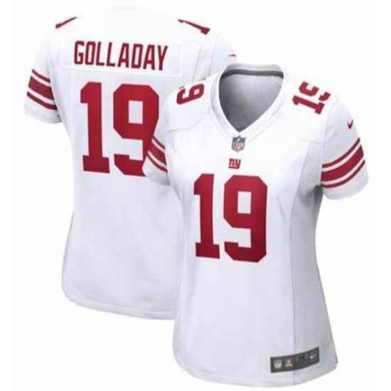 Women Nike New York Giants #19 Kenny Golladay White Stitched NFL Vapor Untouchable Limited Jersey