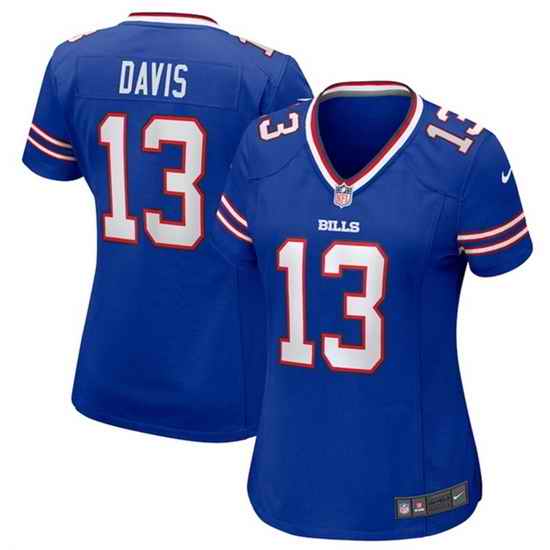 Women Buffalo Bills #13 Gabe Davis Royal Stitched Game Jersey