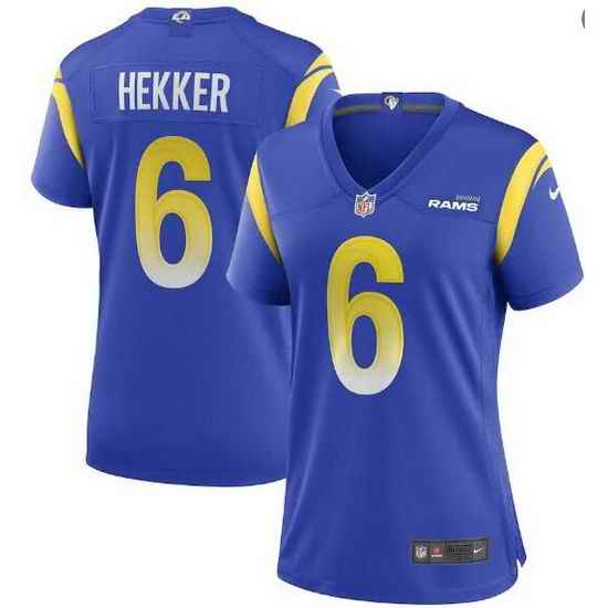 Women Los Angeles Rams #6 Johnny Hekker Vapor Limited Blue Jersey