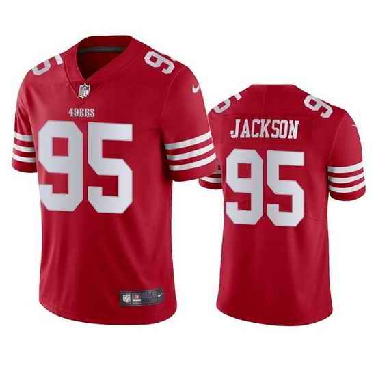 Men San Francisco 49ers #95 Drake Jackson 2022 Red Vapor Untouchable Stitched Football Jersey