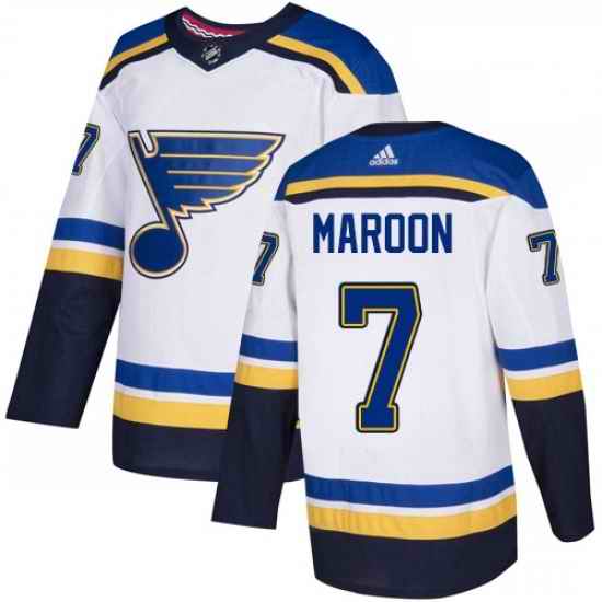 Youth Adidas St Louis Blues #7 Patrick Maroon Authentic White Away NHL Jersey