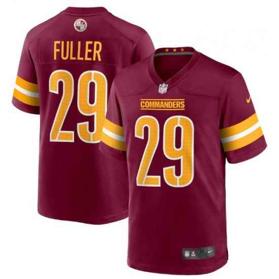 Men Washington Commanders #29 Kendall Fuller 2022 Burgundy Game Stitched Jersey