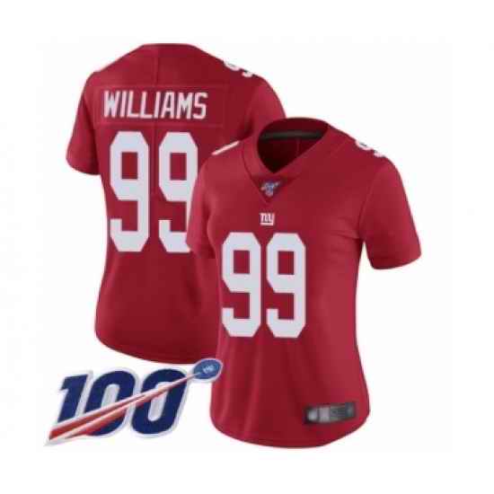 Women Nike New York Giants #99 Leonard Williams Red Vapor Untouchable Limited Jersey