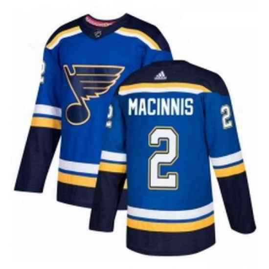 Youth Adidas St Louis Blues #2 Al Macinnis Premier Royal Blue Home NHL Jersey