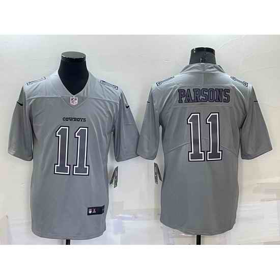 Men Dallas Cowboys #11 Micah Parsons Grey Atmosphere Fashion Stitched Jersey