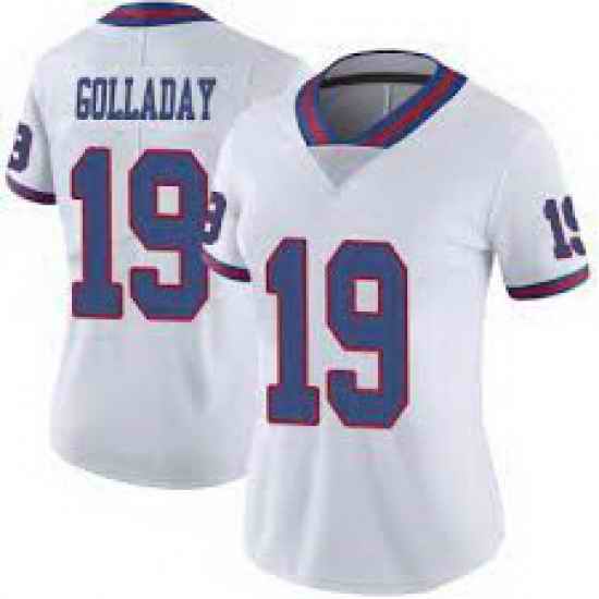 Women Nike New York Giants #19 Kenny Golladay White Blue Stitched NFL Vapor Untouchable Limited Jersey