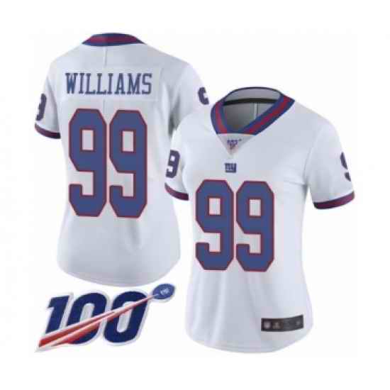 Women Nike New York Giants #99 Leonard Williams Rush NFL Sitched Jersey