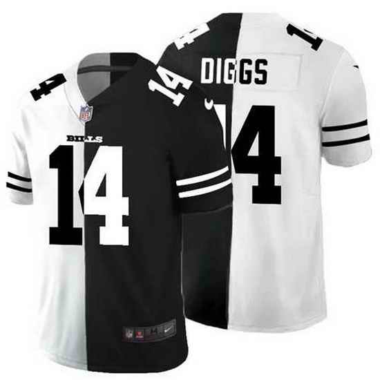 Men Buffalo Bills #14 Stefon Diggs Black White Split Vapor Untouchable Limited Stitched Jersey