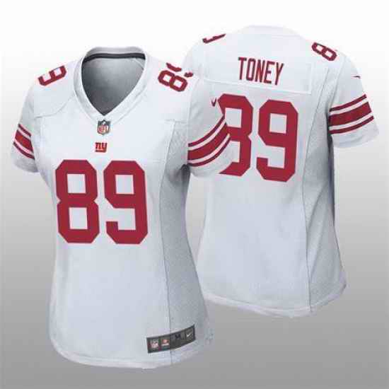 Women Nike New York Giants #89 Kadarius Toney White Vapor Untouchable Limited Jersey