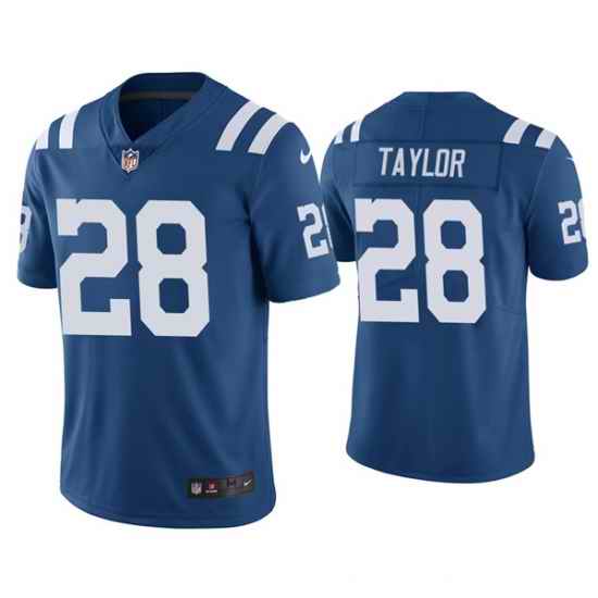 Men Indianapolis Colts #28 Jonathan Taylor Blue Stitched Jersey