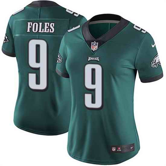 Women Philadelphia Eagles #9 Nick Foles Green Vapor Untouchable Limited Stitched Football Jersey