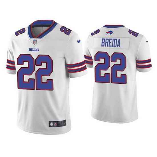 Men Buffalo Bills #22 Matt Breida White Vapor Untouchable Limited Stitched Jersey