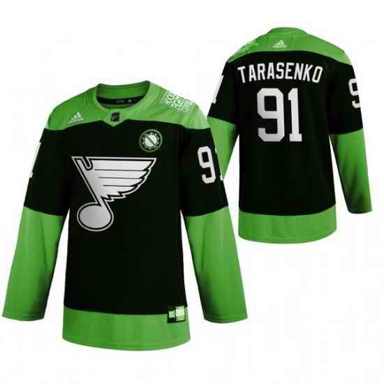Men St.Louis Blues #91 Vladimir Tarasenko Green 2020 Adidas Jersey