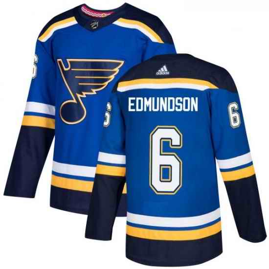 Youth Adidas St Louis Blues #6 Joel Edmundson Premier Royal Blue Home NHL Jersey