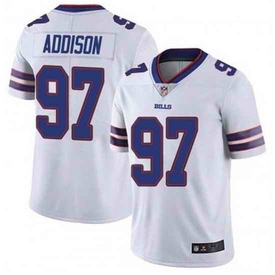Men Buffalo Bills #97 Mario Addison White Vapor Untouchable Limited Stitched Jersey