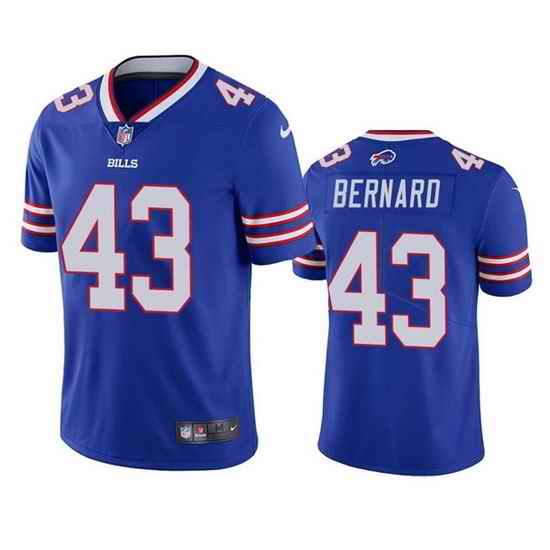 Men Buffalo Bills #43 Terrel Bernard Blue Vapor Untouchable Limited Stitched Jersey