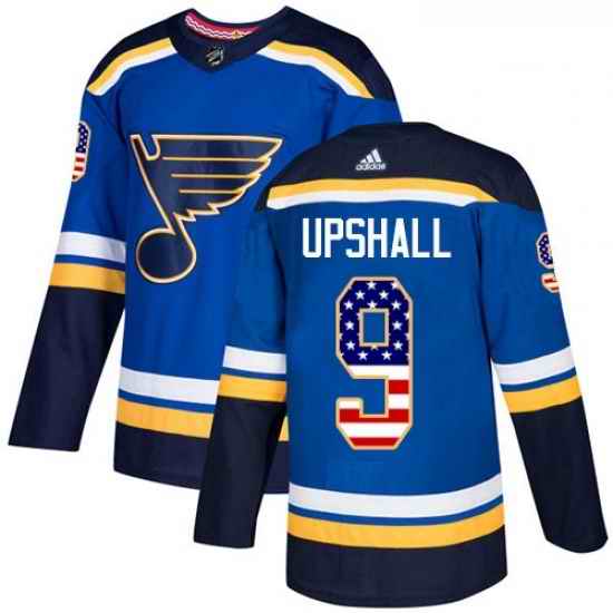 Youth Adidas St Louis Blues #9 Scottie Upshall Authentic Blue USA Flag Fashion NHL Jersey