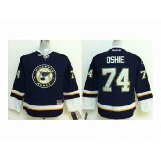 Youth NHL Jerseys St. Louis Blues #74 Oshie black