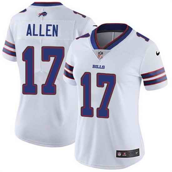 Women Buffalo Bills #17 Josh Allen White Limited Stitched Jersey
