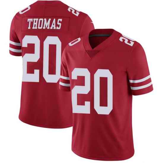Men Sanfrancisco 49ers #20 Ambry Thomas Red Vapor Limited Jersey