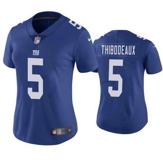 Women New York Giants #5 Kayvon Thibodeaux Royal Limited Stitched NFL Jersey 28Run Small 2