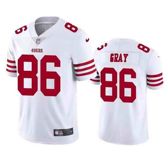 Men San Francisco 49ers #86 Danny Gray 2022 White Vapor Untouchable Stitched Football Jersey