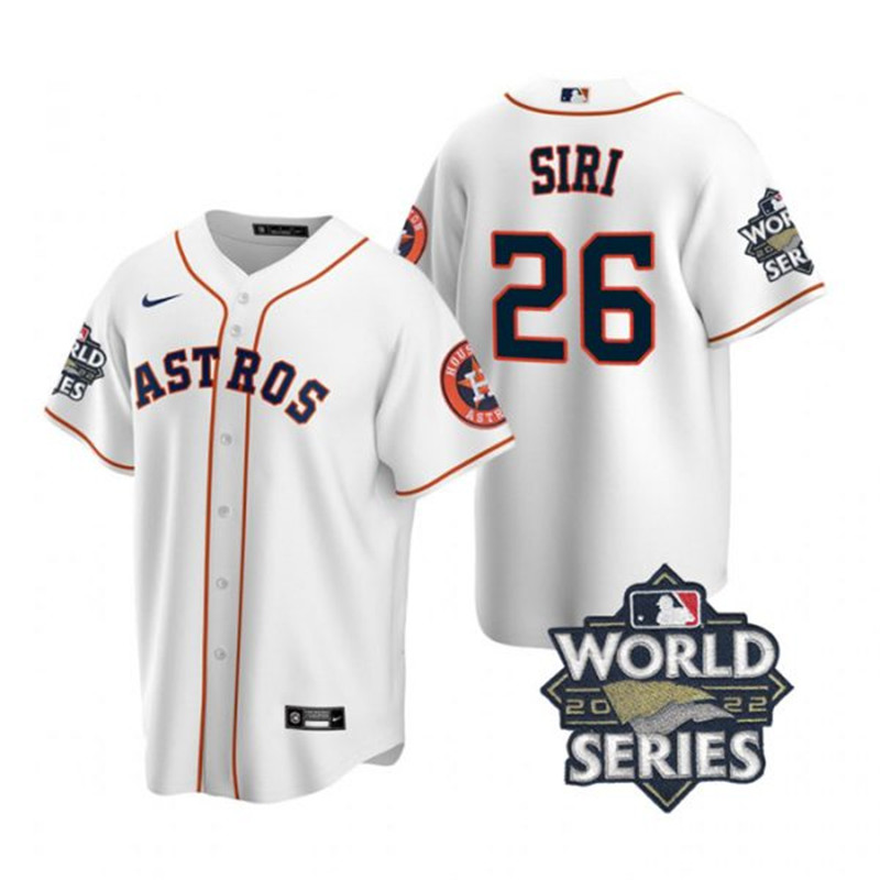 Astros #26 Jose Siri White Nike 2022 World Series Cool Base Jersey