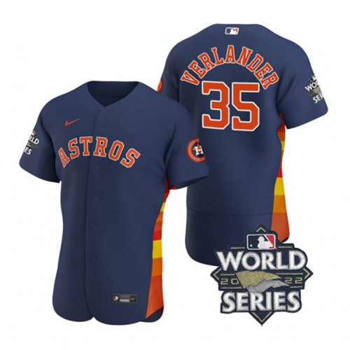 Astros #35 Justin Verlander Navy Nike 2022 World Series Flexbase Jersey