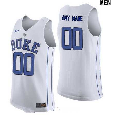 Women%27s Duke Blue Devils Custom Nike Performance Elite White College Basketball Jersey