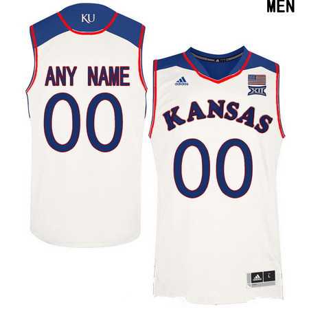 Women%27s Kansas Jayhawks Custom Adidas White College Basketball Jersey