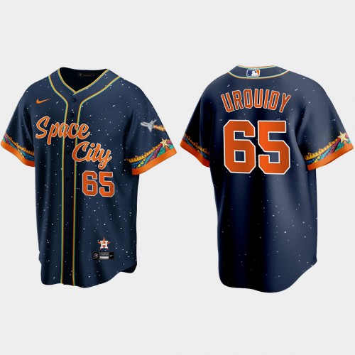 Houston Houston Astros #65 Jose Urquidy Navy Men’s Nike 2021 City Connect Replica MLB Jersey Men’s
