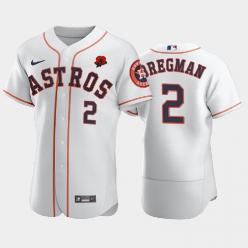 Houston Houston Astros #2 Alex Bregman Men’s Nike Authentic 2021 Memorial Day MLB Jersey – White Men’s