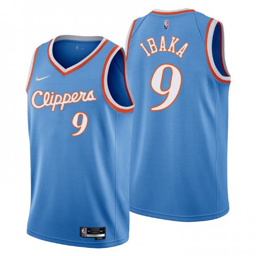 Los Angeles Los Angeles Clippers #9 Serge Ibaka Men’s Nike Blue 2021/22 Swingman NBA Jersey – City Edition Men’s