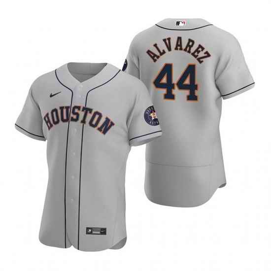 Men Houston Astros #44 Yordan Alvarez Gray Flex Base Stitched Jersey