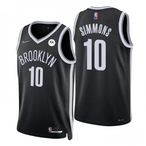 Nike Brooklyn Nets #10 Ben Simmons Black Youth 2021-22 NBA 75th Anniversary Diamond Swingman Jersey – Icon Edition Youth