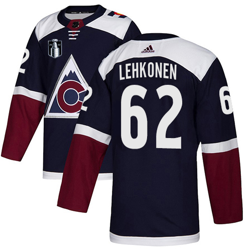 Adidas Colorado Avalanche #62 Artturi Lehkonen Navy Youth 2022 Stanley Cup Final Patch Alternate Authentic Stitched NHL Jersey Youth