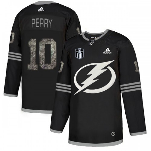 Adidas Tampa Bay Lightning #10 Corey Perry Black 2022 Stanley Cup Final Patch Authentic Classic Stitched Youth NHL Jersey Youth