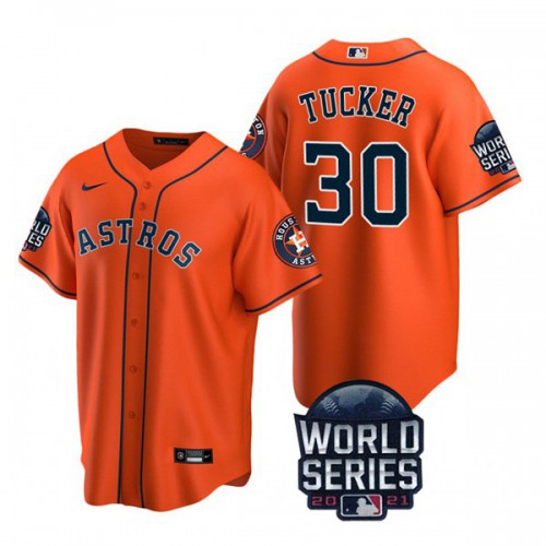 Houston Houston Astros #30 Kyle Tucker Youth Nike 150th Anniversary 2021 World Series Authentic MLB Jersey – Orange Youth