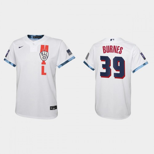 Milwaukee Milwaukee Brewers #39 Corbin Burnes Youth 2021 Mlb All Star Game White Jersey Youth