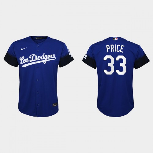 Los Angeles Los Angeles Dodgers #33 David Price Nike Youth 2021 City Connect MLB Jersey Royal Youth