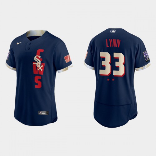 Chicago Chicago White Sox #33 Lance Lynn 2021 Mlb All Star Game Authentic Navy Jersey Men’s