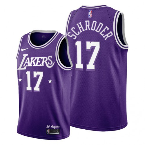 Los Angeles Los Angeles Lakers #17 Dennis Schroder Women’s 2021-22 City Edition Purple NBA Jersey Womens